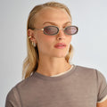 Le Specs Mecharo Sunglasses - Gold Dark Chocolate