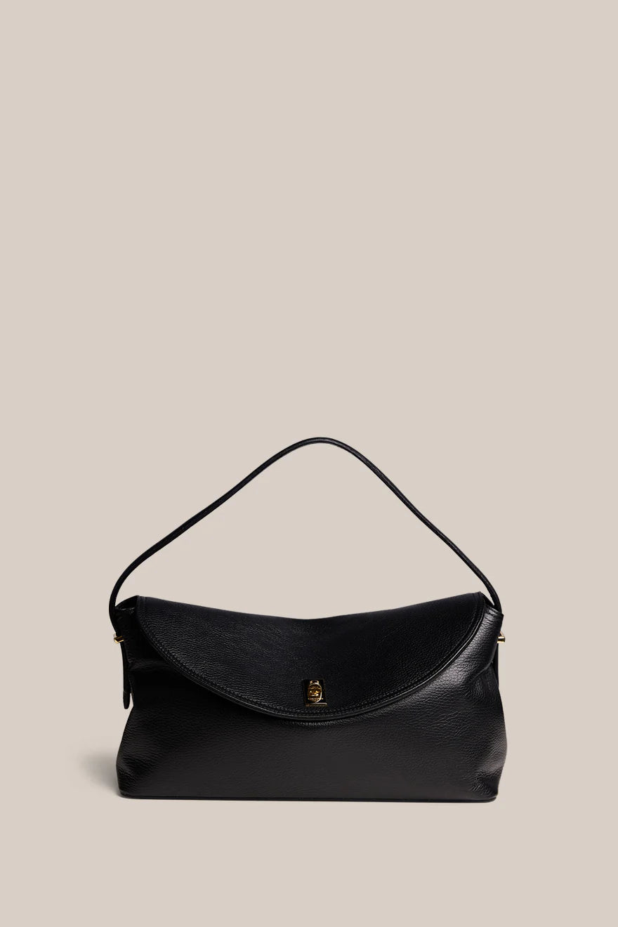 Vestirsi - Sloane Large Leather Top Handle Crossbody / Black