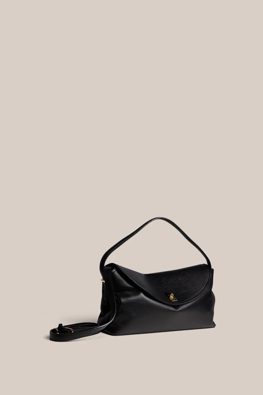 Vestirsi - Sloane Large Leather Top Handle Crossbody / Black