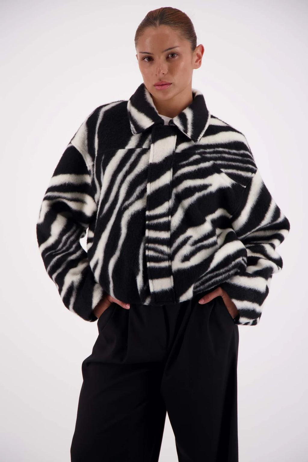 Jasmine Alexa - Bailey Bomber Jacket / Zebra