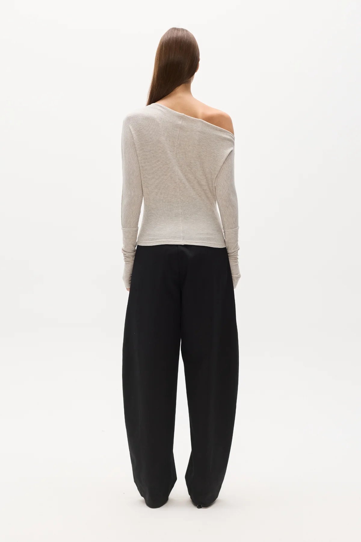 Bayse - Giselle Knit Top / Light Grey Marle