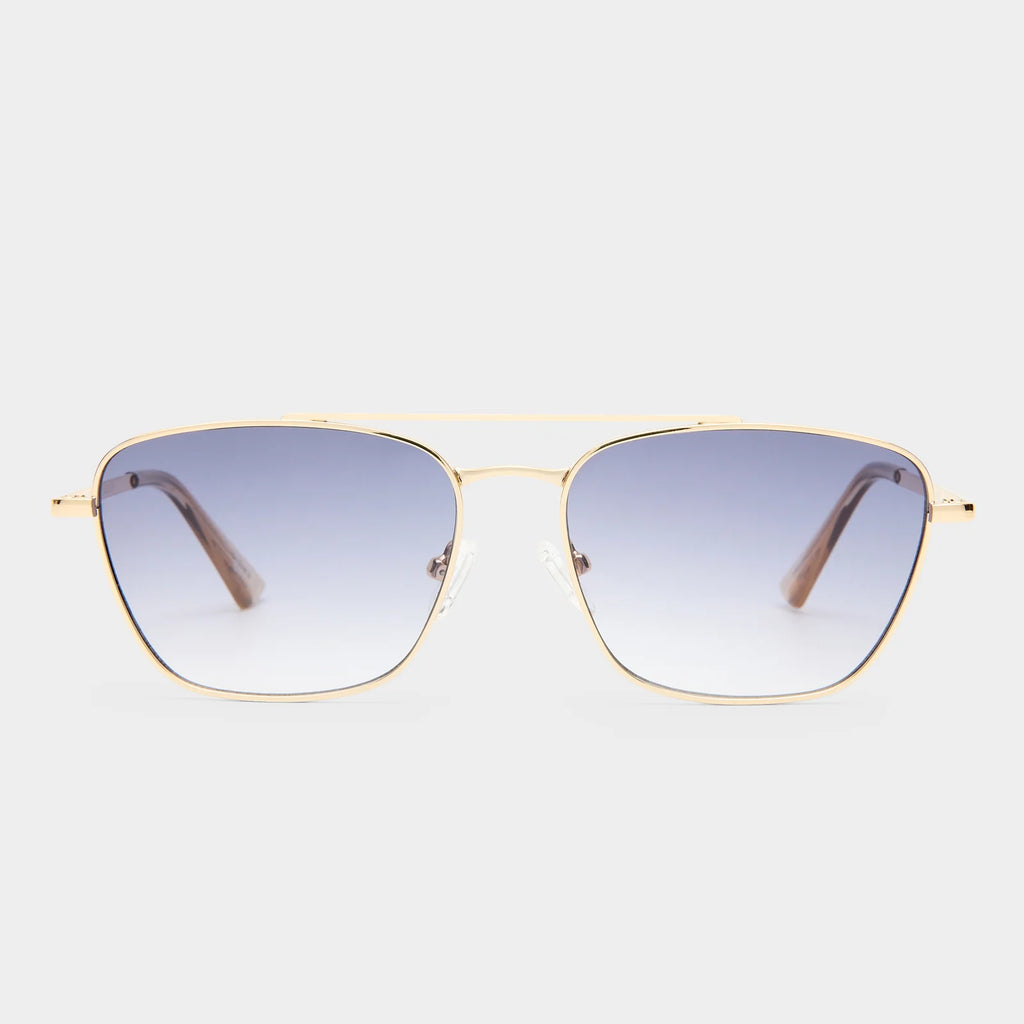 Le Specs Diametric II Sunglasses – Bright Gold/Smoke Grad