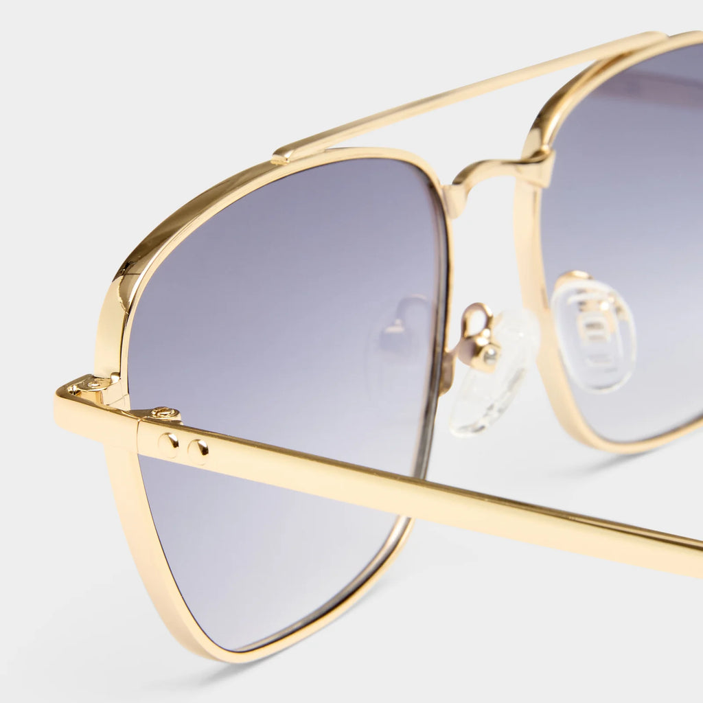 Le Specs Diametric II Sunglasses – Bright Gold/Smoke Grad