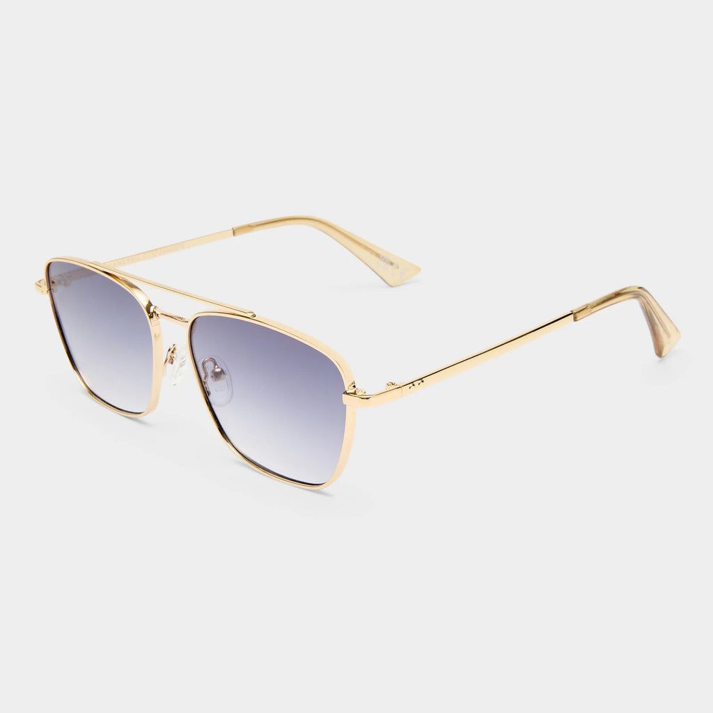 Le Specs Diametric II Sunglasses – Bright Gold/Smoke Grad