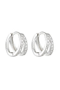 Porter Jewellery - Double Angel Huggies / Sterling/Clear