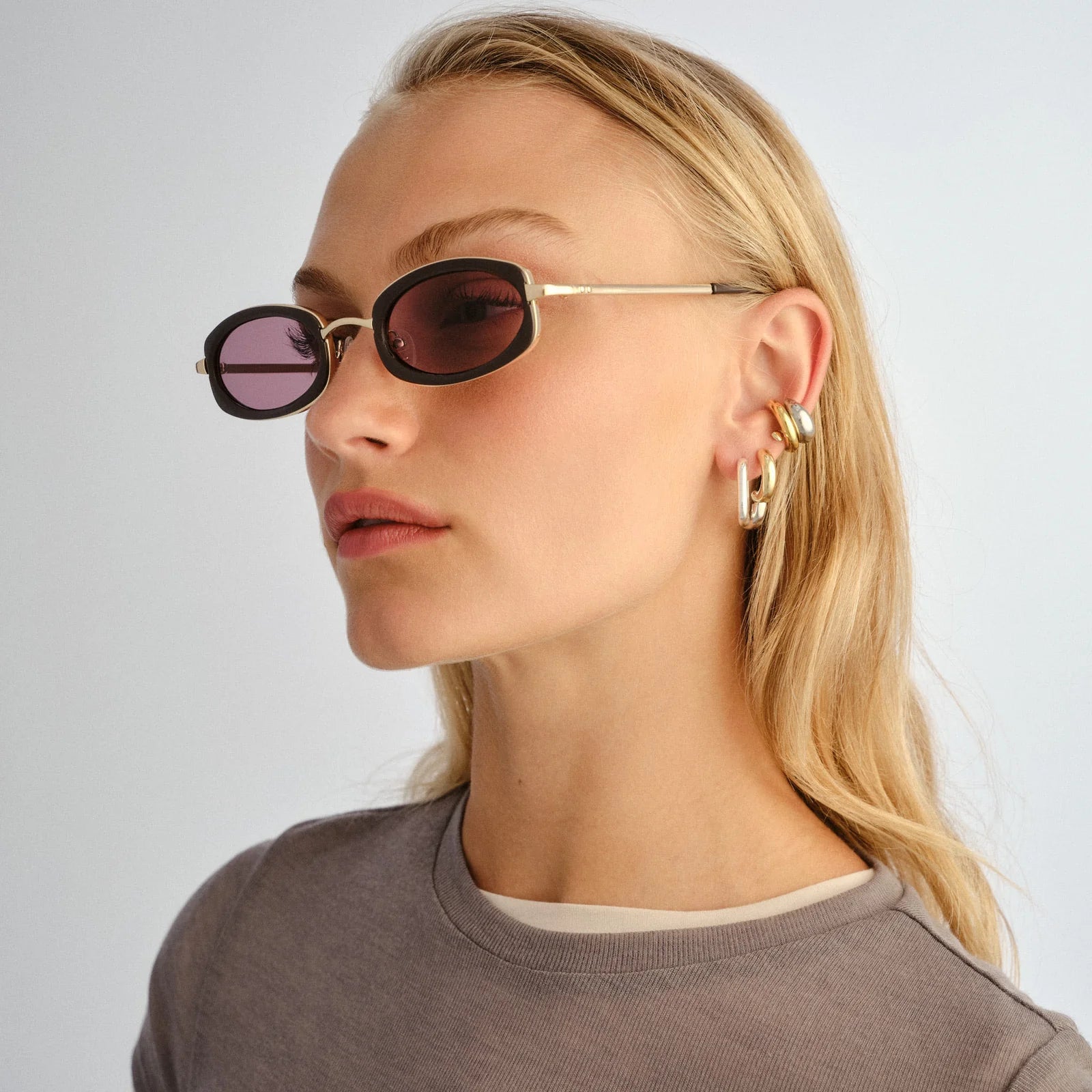 Le Specs Mecharo Sunglasses - Gold Dark Chocolate